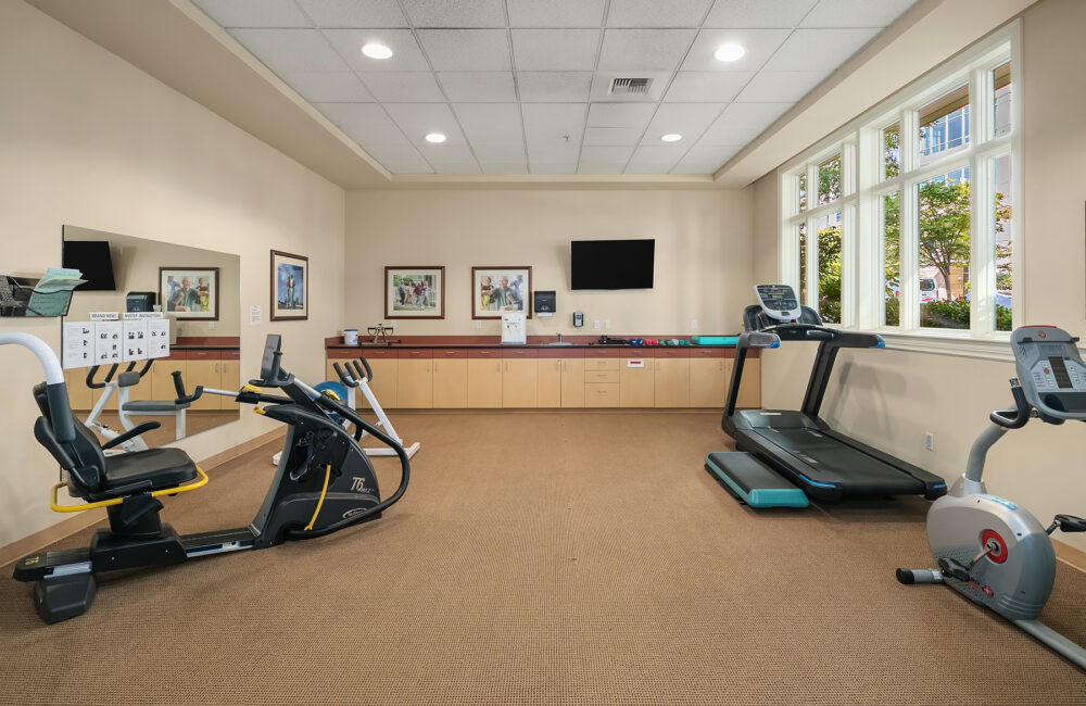Fitness Center at The Gardens at Town Square retirement community