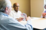 residents playing cards