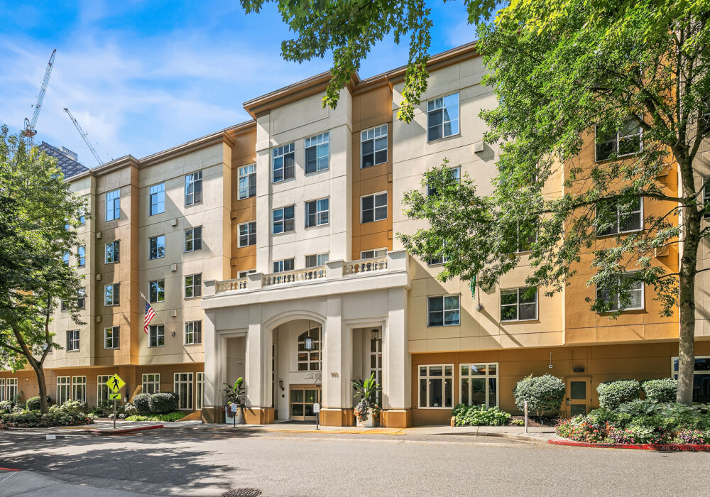 Entrance to The Gardens at Town Square retirement community