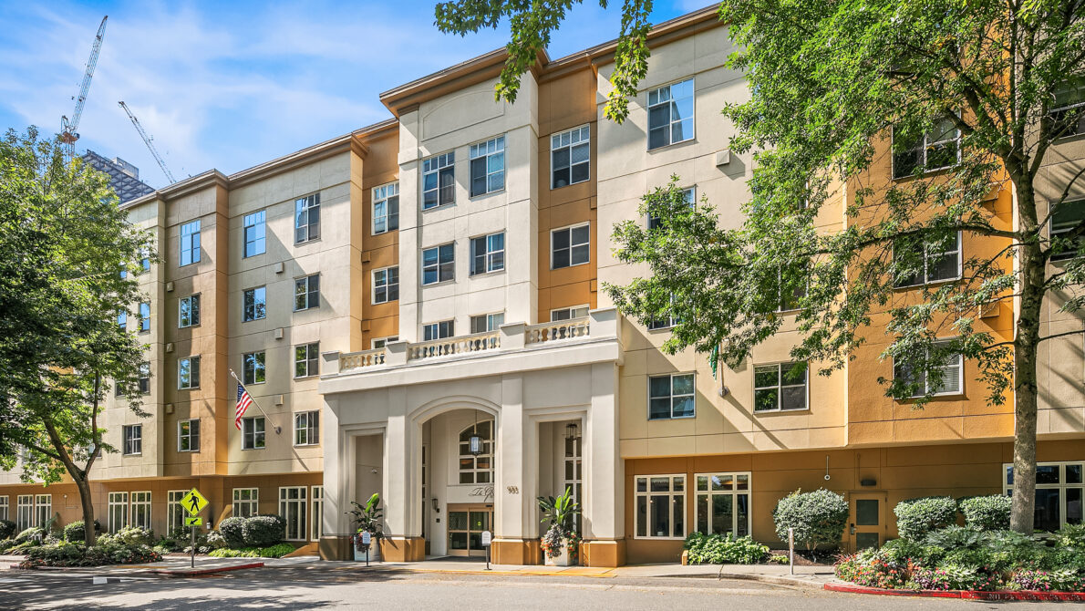 Entrance to The Gardens at Town Square retirement community