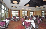 Interior restaurant-style dining room shot of retirement living home