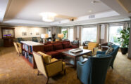 Interior shot of community space in Seattle senior living home
