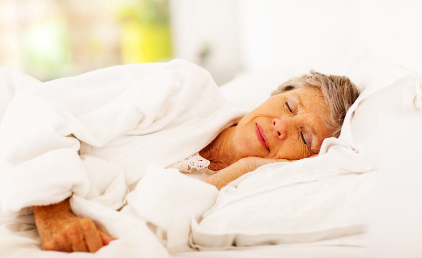 Older woman sleeping peacefully