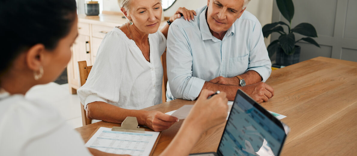 Couple reviewing essential documents
